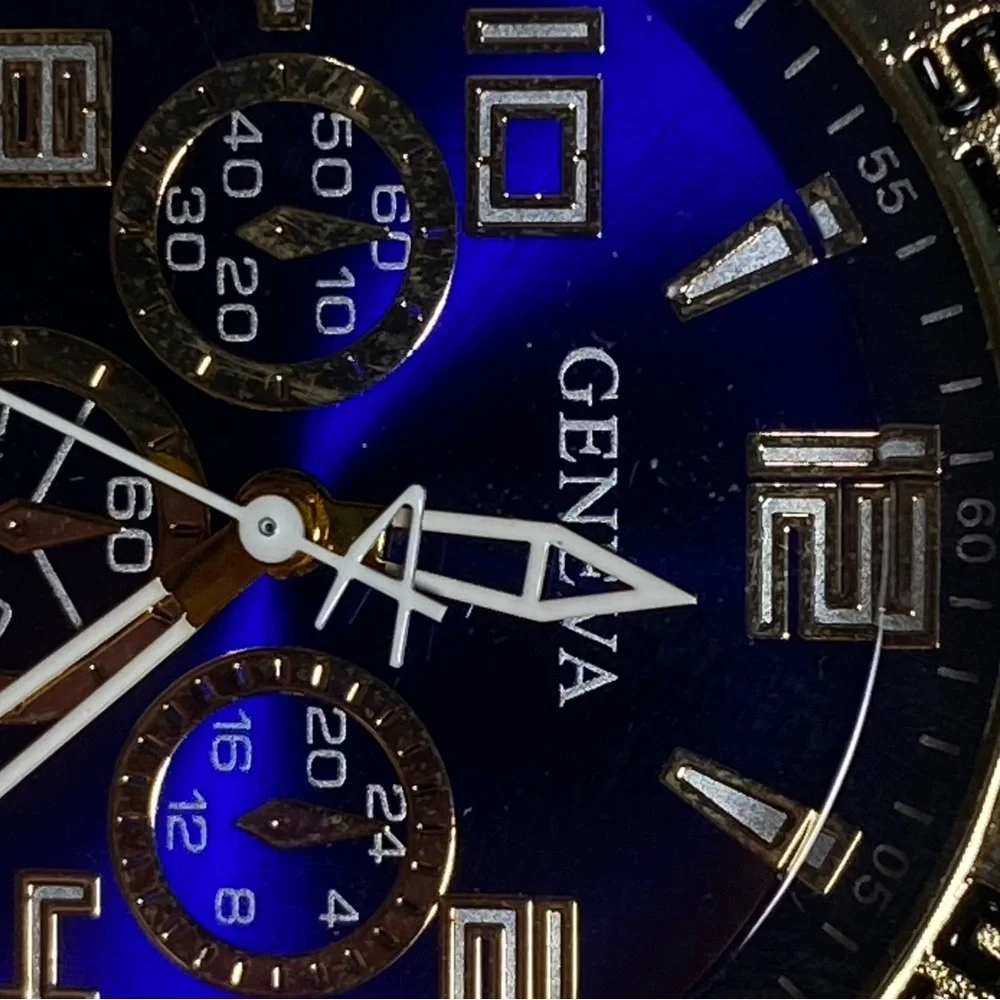 Geneva Gold style Watch with Vibrant Blue Face $20 each or 2 for $30